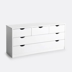 Ladekast met 5 lades, massief dennenhout, Crawley