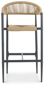 Barstoel Aluminium/rope Taupe-naturel-bruin De Laan Granada