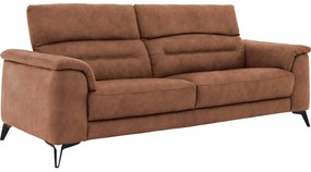 Goossens Excellent Bank Alma cognac, micro leer, 2,5-zits, urban industrieel