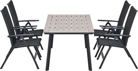 Garden Impressions Santana tuinset 5-delig verstelbaar - Penedo tuintafel 160x90 cm