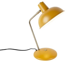 Retro tafellamp geel met brons - Milou Modern E14 rond Binnenverlichting Lamp