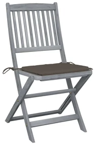 vidaXL Tuinstoelen 6 st inklapbaar met kussens massief acaciahout
