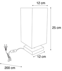 Moderne tafellamp zwart met staal - Milo