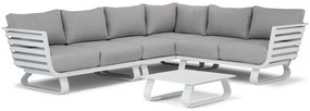 Hoek loungeset  Aluminium Wit 5 personen Santika Furniture Santika Sovita