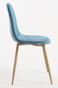 Set van 4 Teok Fluwelen Stoelen