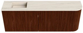Mondiaz Joya DLux 110cm toiletmeubel ronding rechts ruby met wastafel faye links 1 kraangat meli