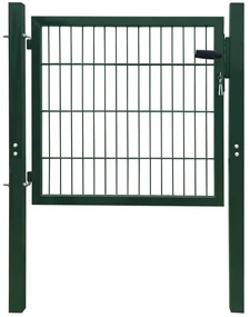 vidaXL Poort 105x150 cm staal groen