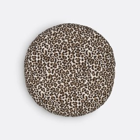 Rond kussen met luipaardprint, Aretha