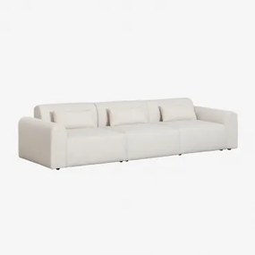 3-delige Modulaire Bank In Borjan Shearling Chenille White - Sklum