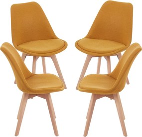 Set 4 Synk Stoffen Stoelen