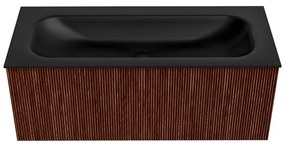 Mondiaz Kurve 110cm badmeubel ruby met 1 lade en wastafel big medium midden 1 kraangat urban