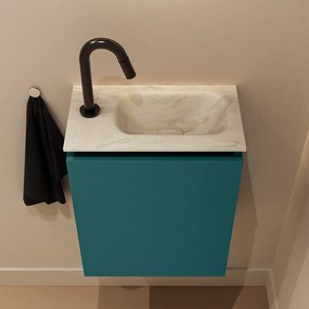 Mondiaz Ture DLux toiletmeubel 40cm smag met wastafel ostra rechts met kraangat