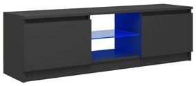 vidaXL Tv-meubel met LED-verlichting 120x30x35,5 cm grijs