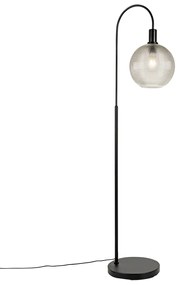 Design vloerlamp zwart met smoke glas - Chico Design E27 Binnenverlichting Lamp