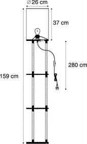 Smart vloerlamp zwart incl. Wifi A60 - Stojon