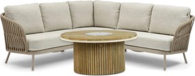 Hoek loungeset 5 personen Rope Taupe  Coco Elara/Fire