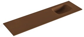 MONDIAZ LEX Rust solid surface inleg wastafel voor toiletmeubel 110cm. Positie wasbak rechts