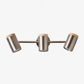 Amaranto 3-lichts Wandlamp Grijs – Chroom - Sklum