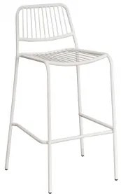 Jardín Elton Stapelbare Hoge Kruk Gardenia Wit & ↑75 Cm - Sklum
