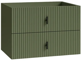 Muebles Raya onderkast ribbelfront 80cm met 2 softclose lades legergroen