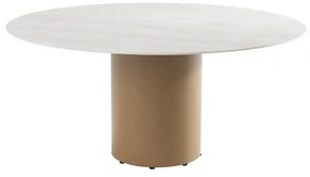 4 Seasons Outdoor Colorado tuintafel amber met keramisch blad Ø 160 cm SALE Tuintafel beige weerbestendig