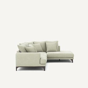 Hoekbank in stonewashed fluweel, ARMENTO