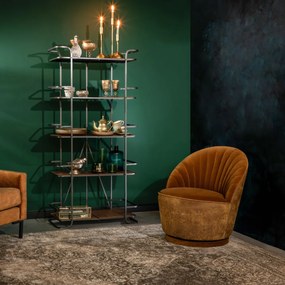 Dutchbone Madison Ronde Draaifauteuil Vintage Whiskey