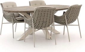 Diningset Manifesto | 4 personen | Tuinset teakhout | 5-delig | Kees Smit Tuinmeubelen