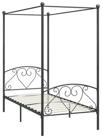 vidaXL Hemelbedframe metaal grijs 100x200 cm