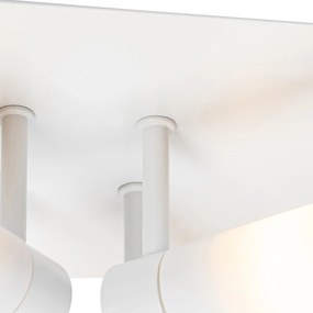 Moderne badkamer plafondlamp wit 4-lichts IP44 - Bath Modern G9 IP44 vierkant Lamp