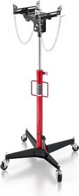 VEVOR Hydraulische krik met 500 kg hefvermogen, telescopische krik met pedaal, 360° zwenkwiel, hefhoogte 127-202 cm, takel voor garage/werkplaats Rood + Zwart
