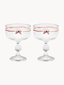 Kristallen champagneglazen Bistro, 2 stuks