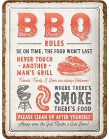 Metalen bord BBQ Rules