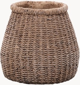 Handgemaakte bloempot Faux-Puff van beton, H 17 cm