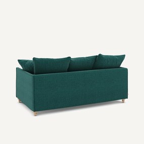 Compacte slaapbank, 3 zits, in gevlekt canvas, LAZARE