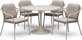 Sandora Flair dining tuinset 5-delig latte 120xH75cm