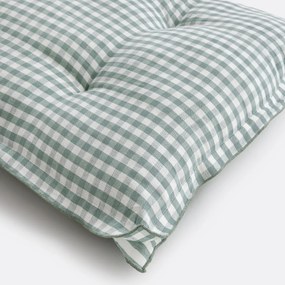 Gingham vloermat, katoen en linnen lengte 120 cm, Cottage