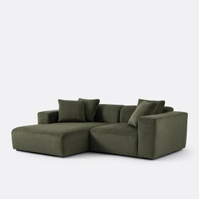 Linker hoekbank, ribfluweel, Liora