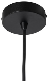 Design hanglamp zwart met opaal IP44 - Angela