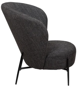 Dan-Form Orbit Loungestoel Met Hoge Rugleuning Boulce Raven Zwart