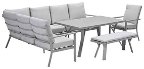 Garden Impressions Senja lounge dining set 5-delig links incl. stoel - valley sand