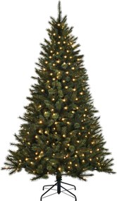 Black Box Toronto verlichte kunstkerstboom - 120 cm - groen - Diameter 87 cm - 100 ledlampjes - 305 tips - metalen voet