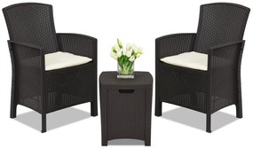 Lido Terras Box 2 bruin technorattan set met Bica box