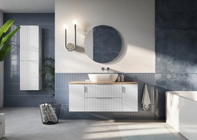 Sapho Cirasa Compact wastafel onderkast met ribbelfront 80x46x64cm wit mat