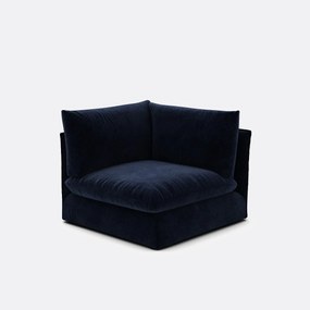 Hoekelement voor modulaire bank, in gemêleerd polyester, Malo