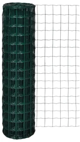 vidaXL Euro hek 10x1,5 m staal groen