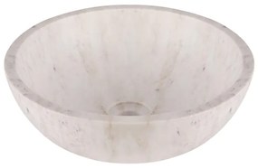 Differnz marmor waskom 40cm rond marmer wit glans 38.010.57
