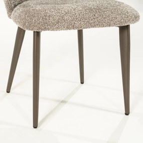 Eleonora Mateo Bruin Potige Eetstoel Taupe