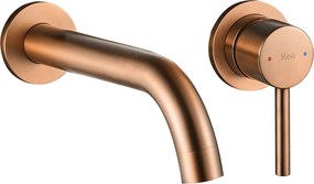 Inbouw wastafelkraan Rea Lungo Copper Brush + BOX