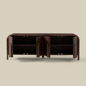 Design Tv-meubel Hout Met Ronde Hoeken 160 Cm - 160x40x55cm.